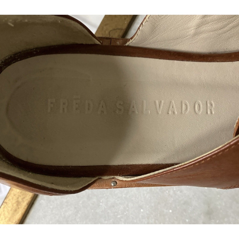 Freda Salvador D'Orsay Oxford Loafers, Brown, Tan, Size 9 1/2 Anthropologie - Picture 9 of 9